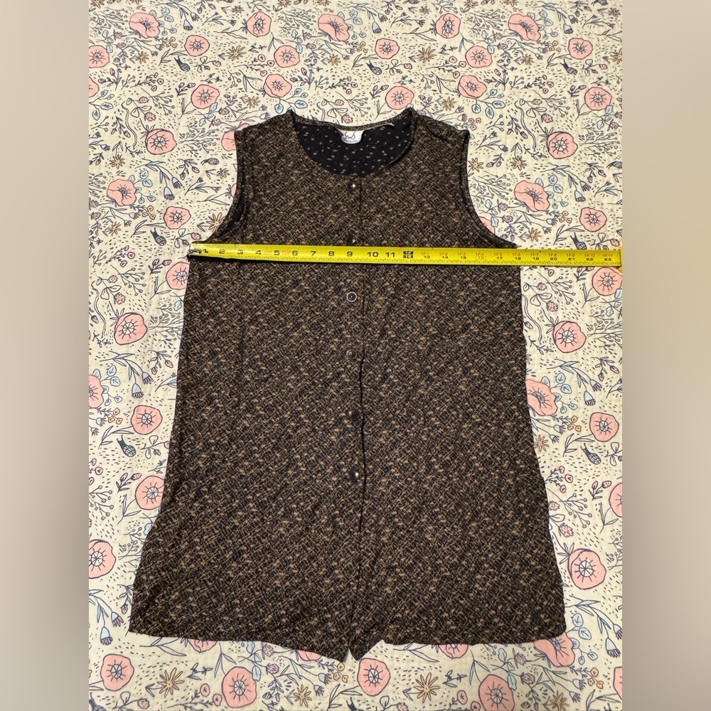 Women's Sleeveless Brown Blouse